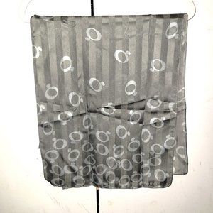 Elena Miro Vintage Grays Stripe/Patterned Silk Scarf